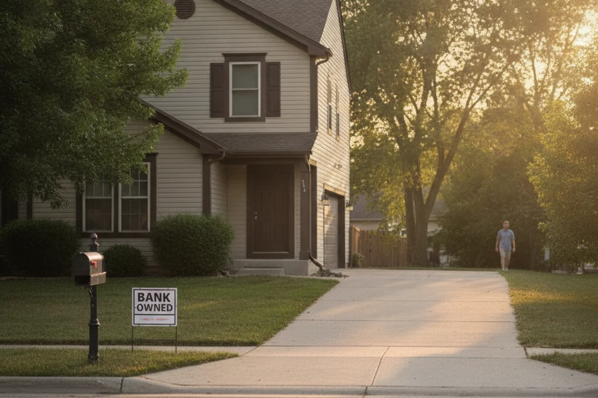 Joliet Illinois home exterior with for sale sign ready for quick cash sale