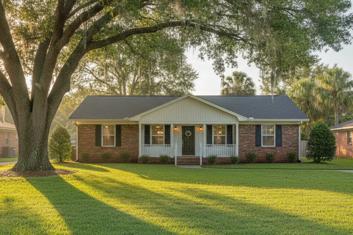 Orlando Florida neighborhood home for sale by owner with palm trees and sunshine