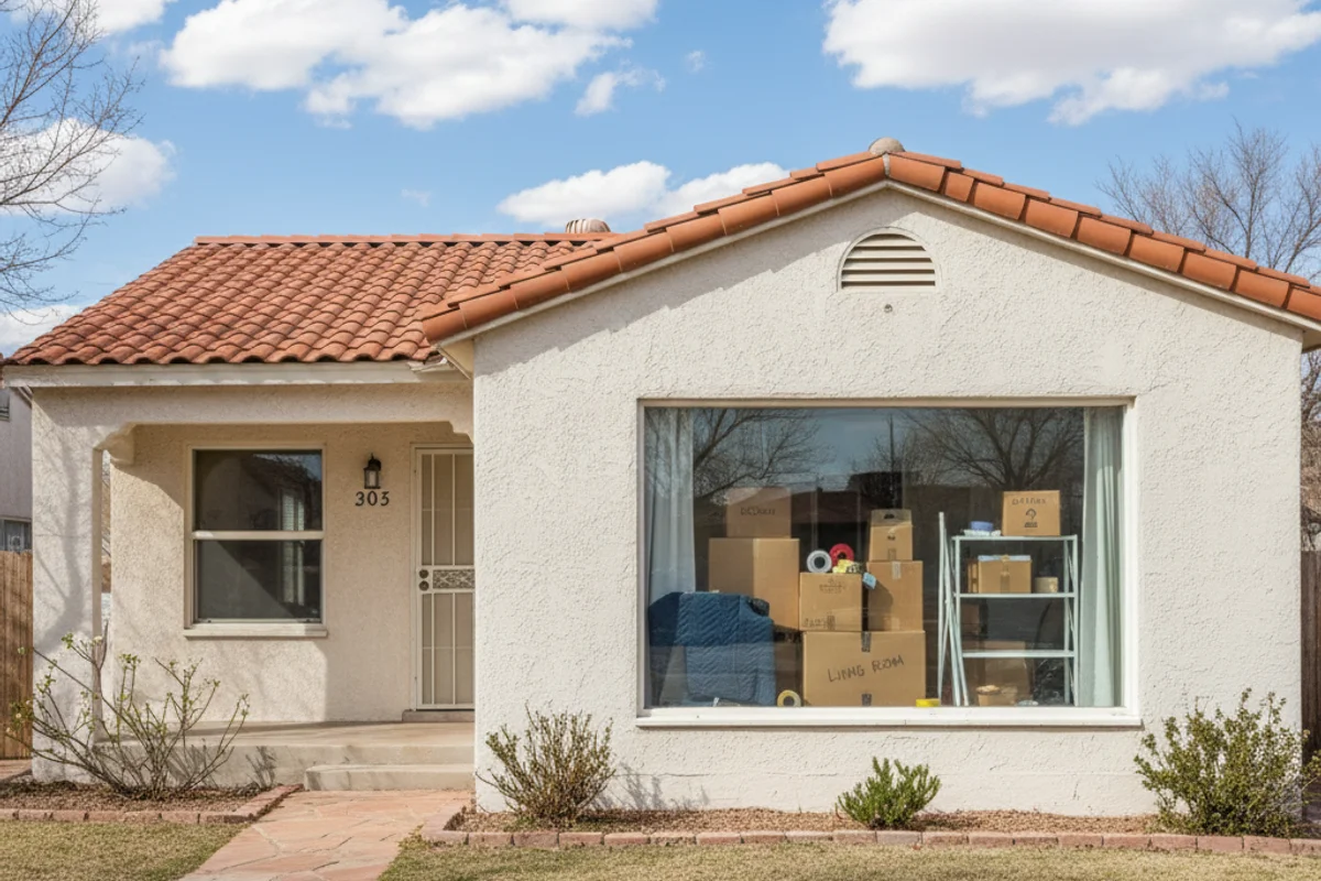 El Paso residential neighborhood with Franklin Mountains backdrop showing homes for quick sale