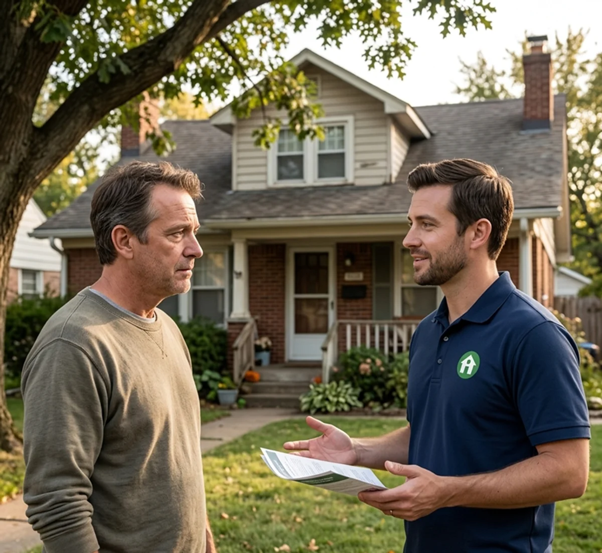 Homeowner reviewing foreclosure timeline documents and notice of default letter