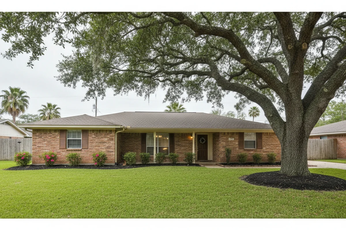 Coastal house with palm trees in Corpus Christi Texas ready for as-is sale